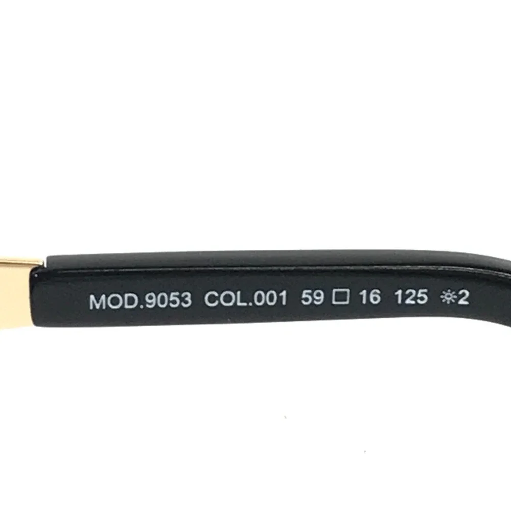Cazal Sunglasses MOD.9053 COL.001 Black Gold Frames w/ Dark Gray Lenses